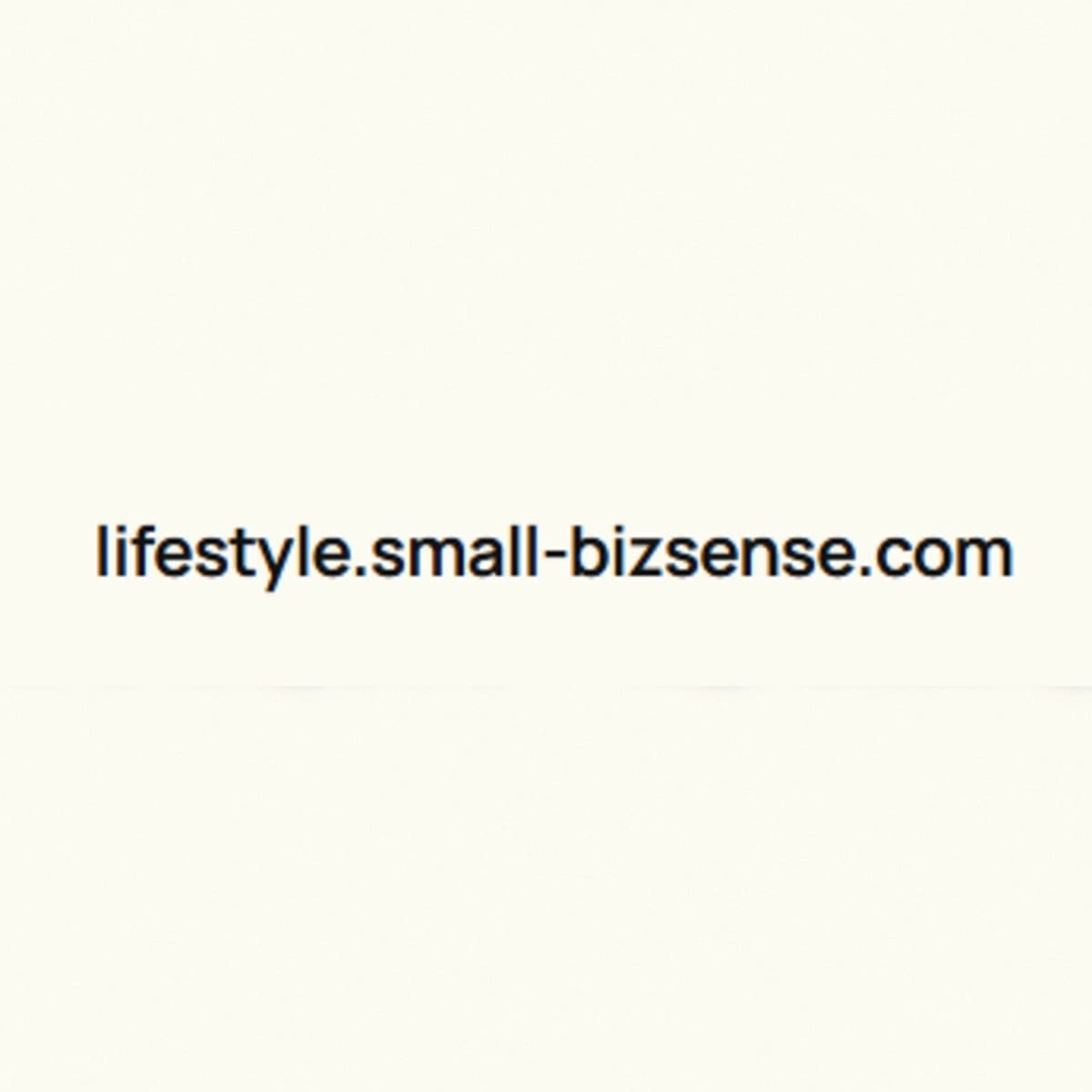 Small Biz Sense lifestyle site wordmark