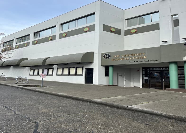 Exterior of building that houses Opus Virtual Offices located in Seattle, Washington