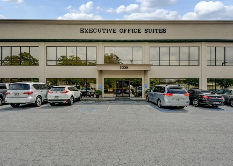 Exterior of building that houses Opus Virtual Offices located in Snellville, Georgia
