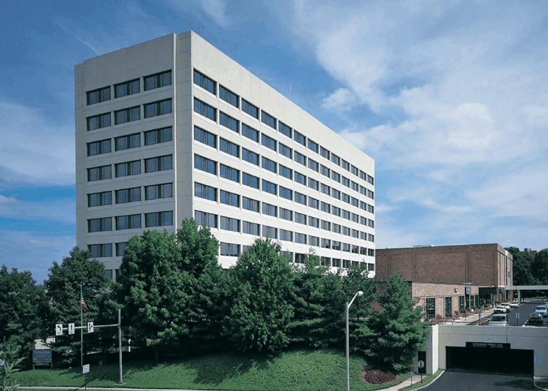 Exterior of building that houses Opus Virtual Offices located in Bala Cynwyd, Pennsylvania