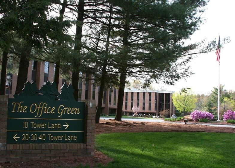Exterior of building that houses Opus Virtual Offices located in Avon, Connecticut