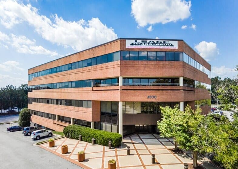 Exterior of building that houses Opus Virtual Offices located in Lanham, Maryland