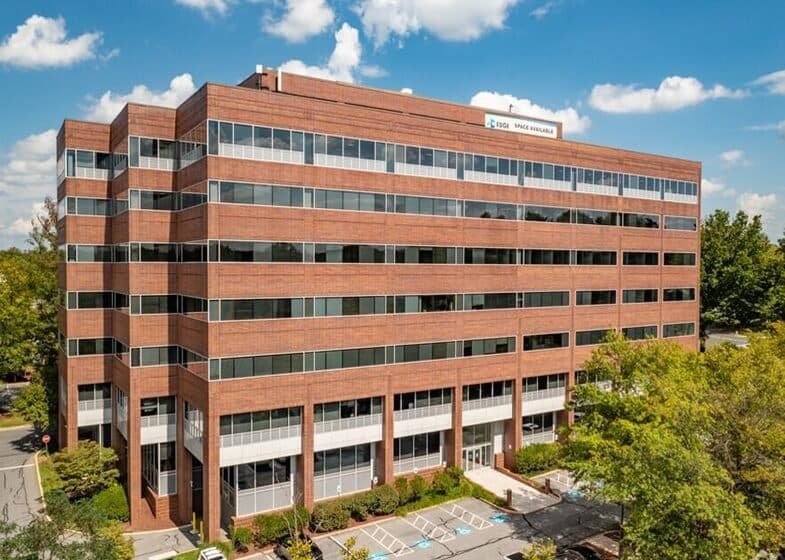 Exterior of building that houses Opus Virtual Offices located in Gaithersburg, Maryland