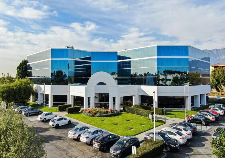 Exterior of building that houses Opus Virtual Offices located in Ontario, California