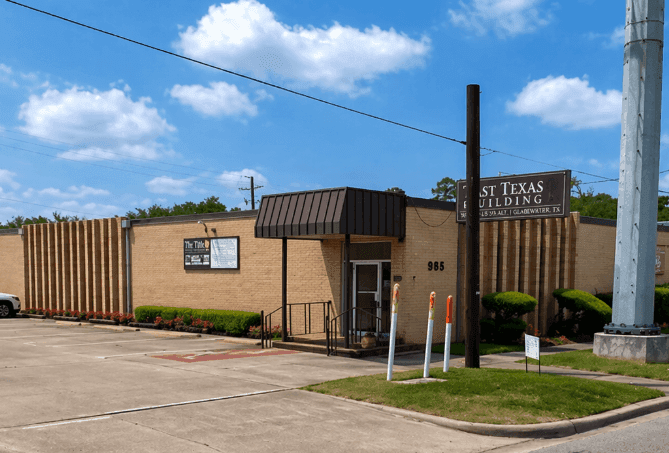 Exterior of building that houses Opus Virtual Offices located in Beaumont, Texas