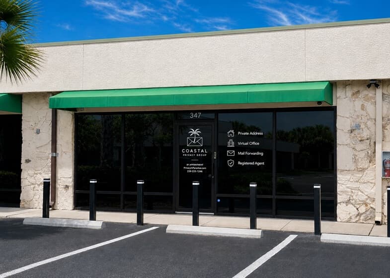 Exterior of building that houses Opus Virtual Offices located in Naples, Florida