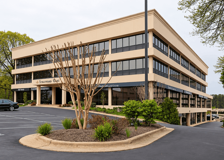 Exterior of building that house Opus Virtual Offices located in Winston Salem, North Carolina