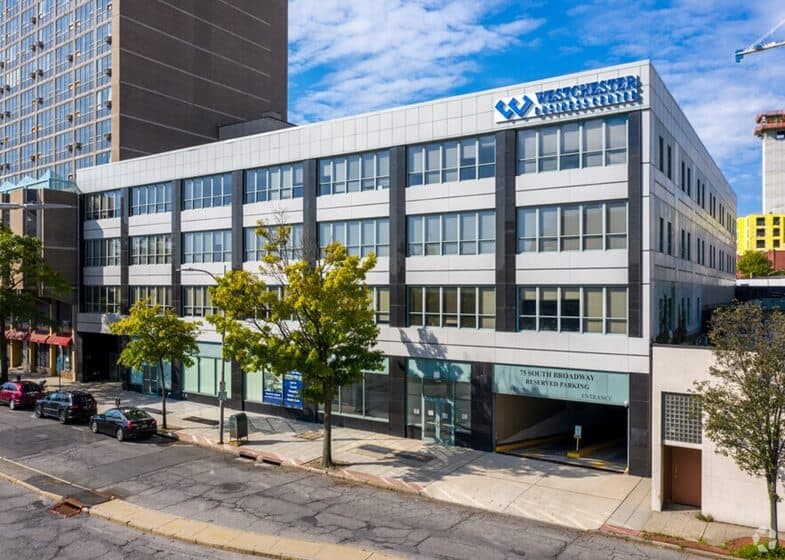 Exterior of building that houses Opus Virtual Offices located in White Plains, New York