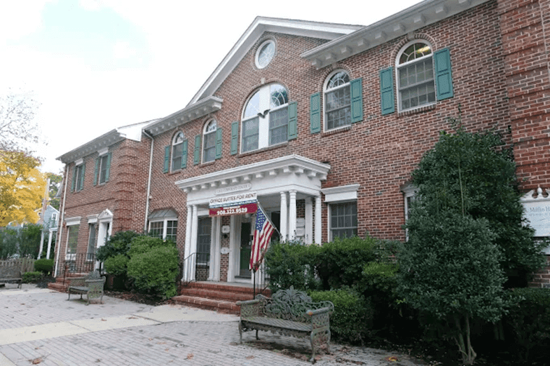 Exterior of building that houses Opus Virtual Offices located in Scotch Plains, New Jersey