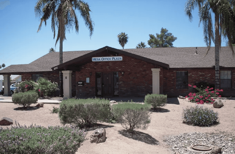 Exterior of building that houses Opus Virtual Offices located in Mesa, Arizona