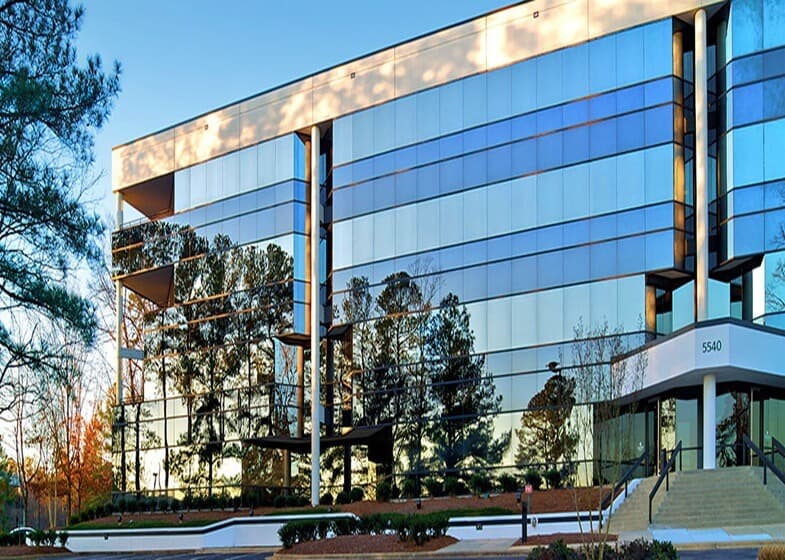 Exterior of building that houses Opus Virtual Offices located in Raleigh, North Carolina