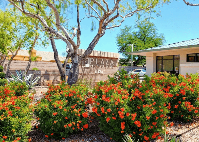 Exterior of building that houses Opus Virtual Office located in Scottsdale, Arizona