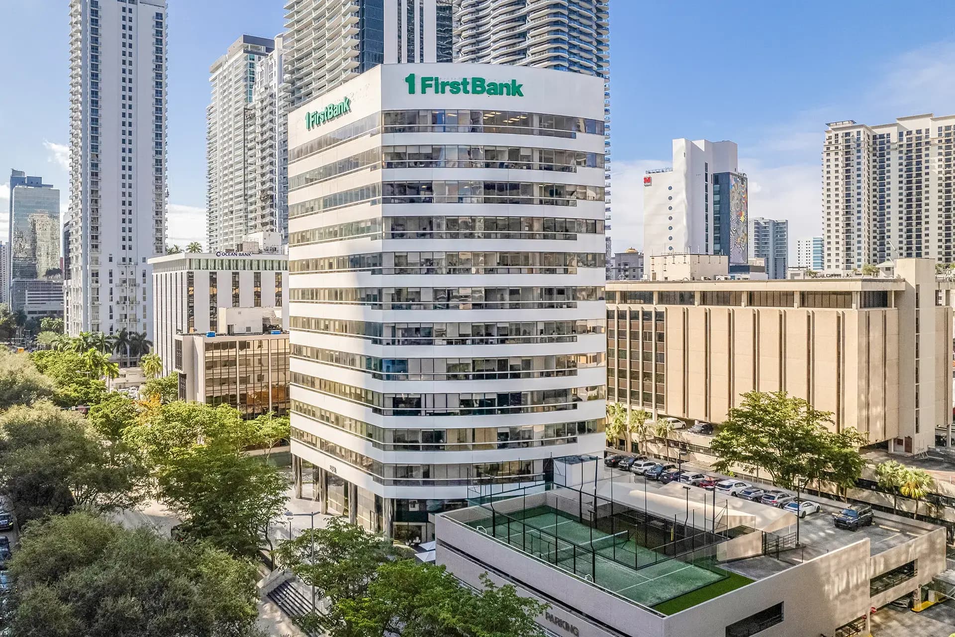 Aerial view of Opus Virtual Office at 848 Brickell Avenue, Miami, FL