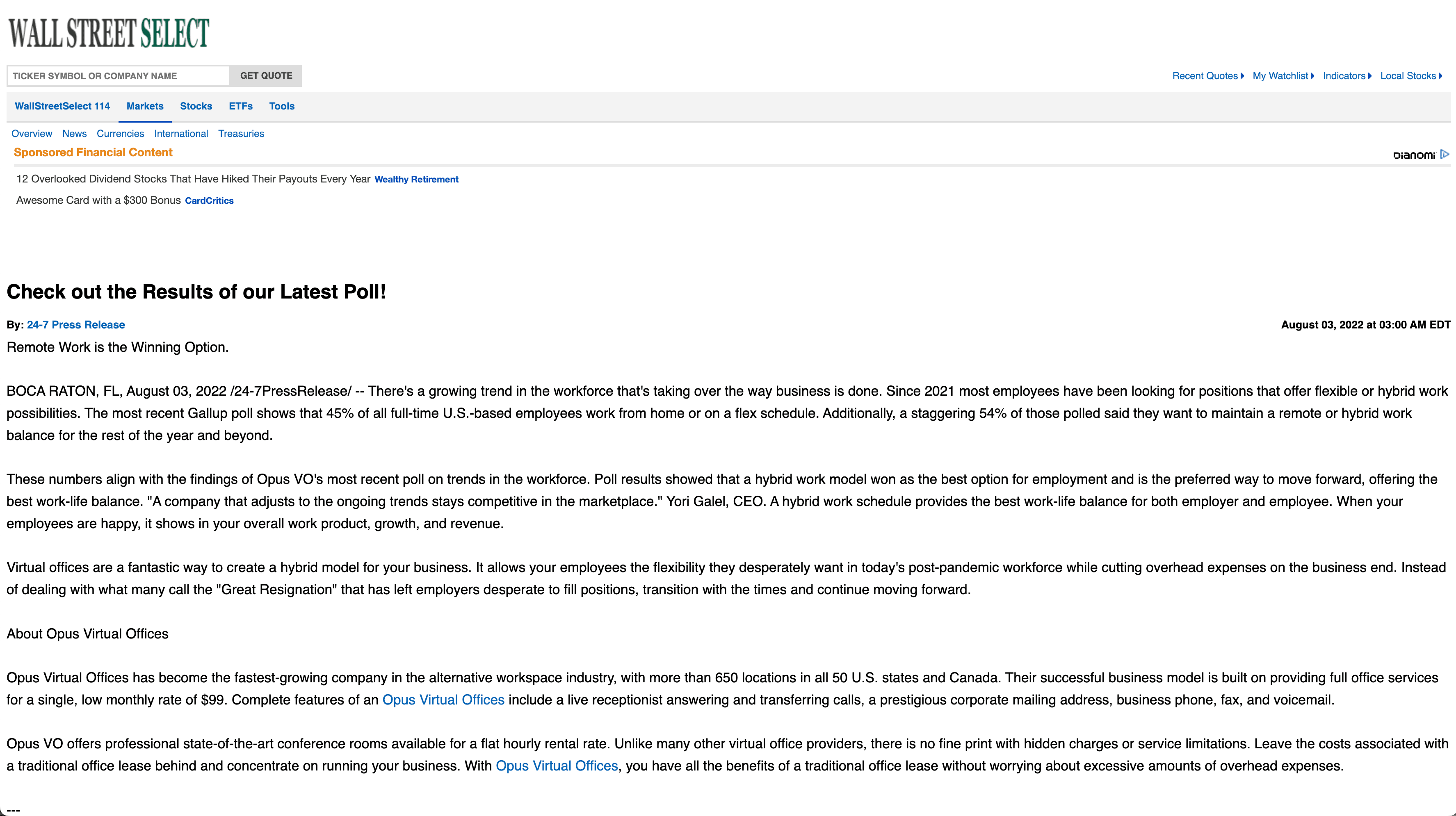 Check out the Results of our Latest Poll! Remote work is the winning option.