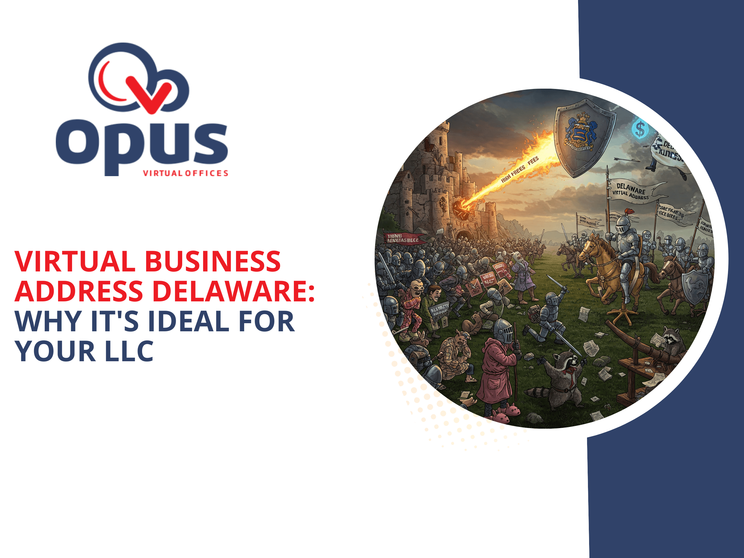 A blog by Opus Virtual Offices explaining why a Delaware virtual business address is ideal for LLCs. Covers key benefits like tax savings, business credibility, legal protections, and cost efficiency. Learn how a Delaware virtual address can help remote business owners register an LLC, maintain compliance, and operate professionally without a physical office.