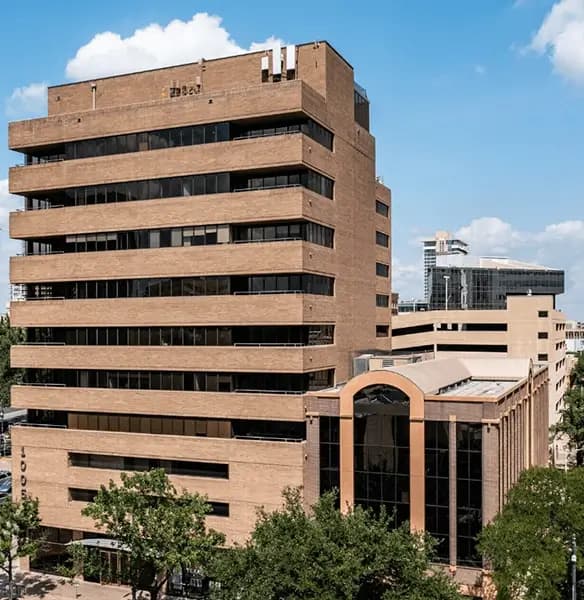 Exterior view of Opus Virtual Office building at 1005 Congress Avenue, Austin, TX.