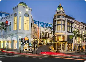 Classic office building exterior of Opus Virtual Office in Beverly Hills, showcasing a prestigious location for businesses.
