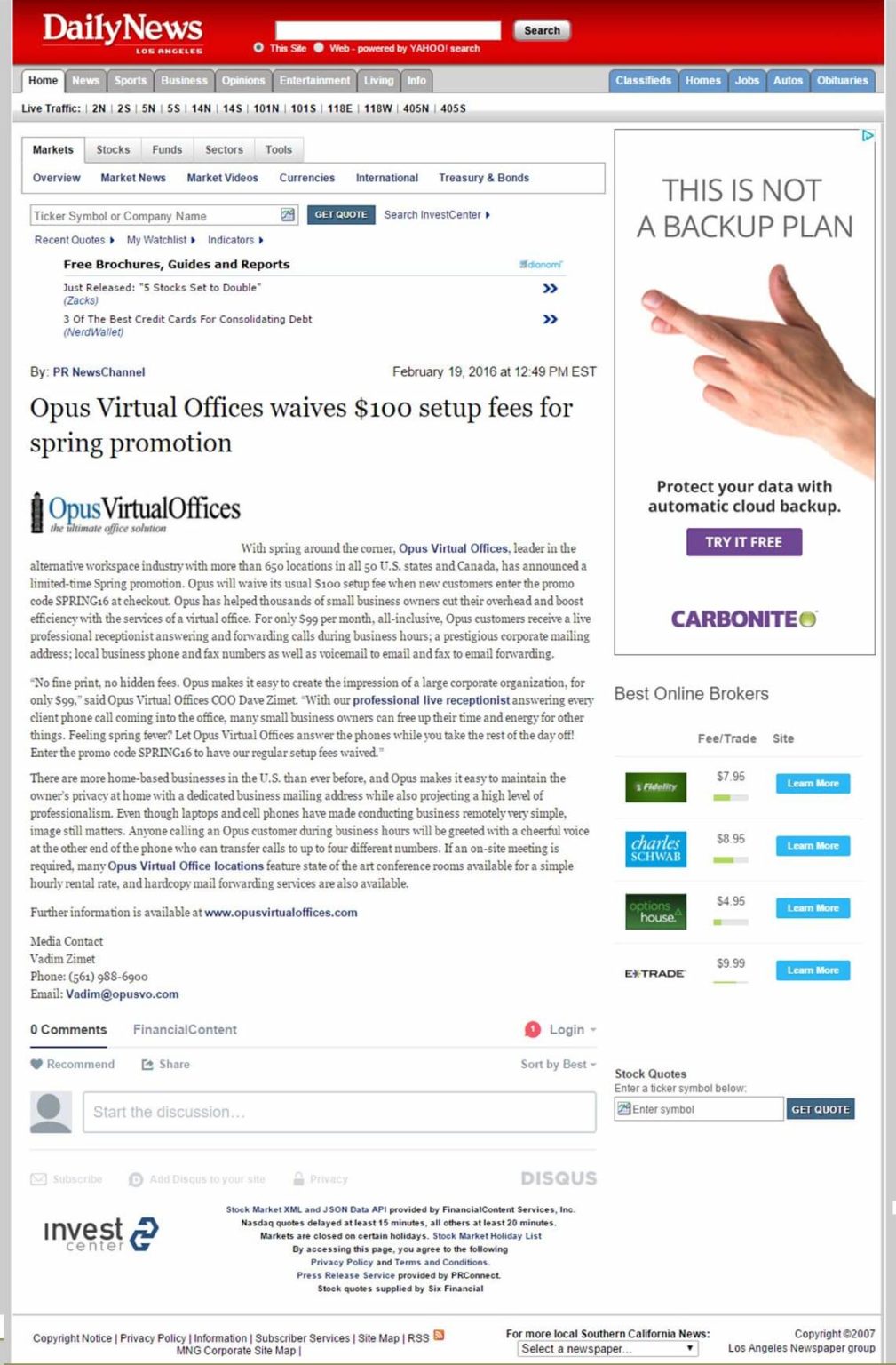 Opus Virtual Offices Waives 100 Setup Fees For Spring Promotion