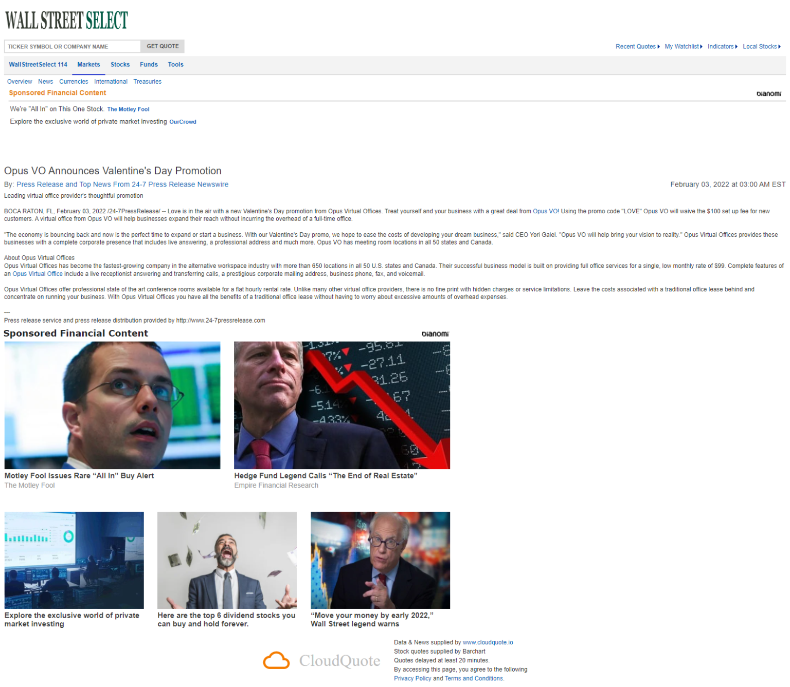 Opus VO Announces Valentines Day Promotion Opus Virtual Offices