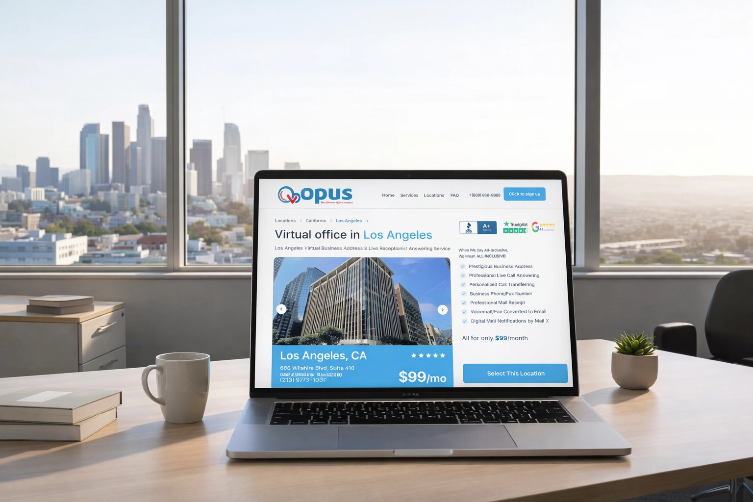 Best Virtual Office in Los Angeles (2026 Guide) - Opus Virtual Offices