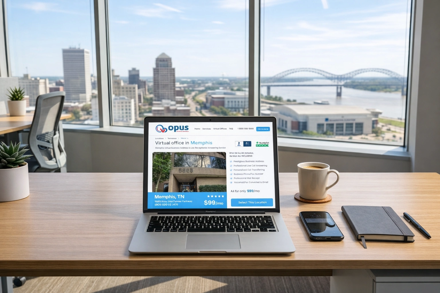 Best Virtual Office in Memphis (2026 Guide) - Opus Virtual Offices