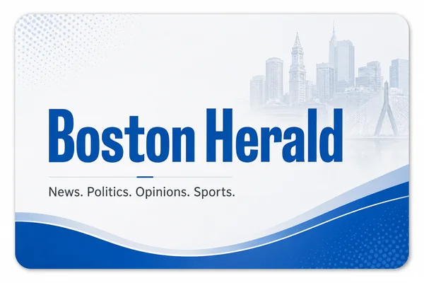 Boston Herald logo with tagline News Politics Opinions Sports over skyline