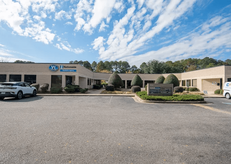 Exterior of building that houses Opus Virtual Offices located in Greenville, North Carolina