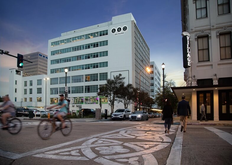 Exterior of building that houses Opus Virtual Offices located in Baton Rouge, Louisiana