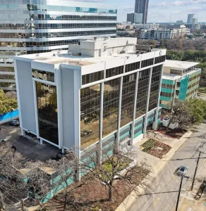 Exterior view of the Austin Opus Virtual Office location on 1005 Congress Avenue, which provides a prime business location.